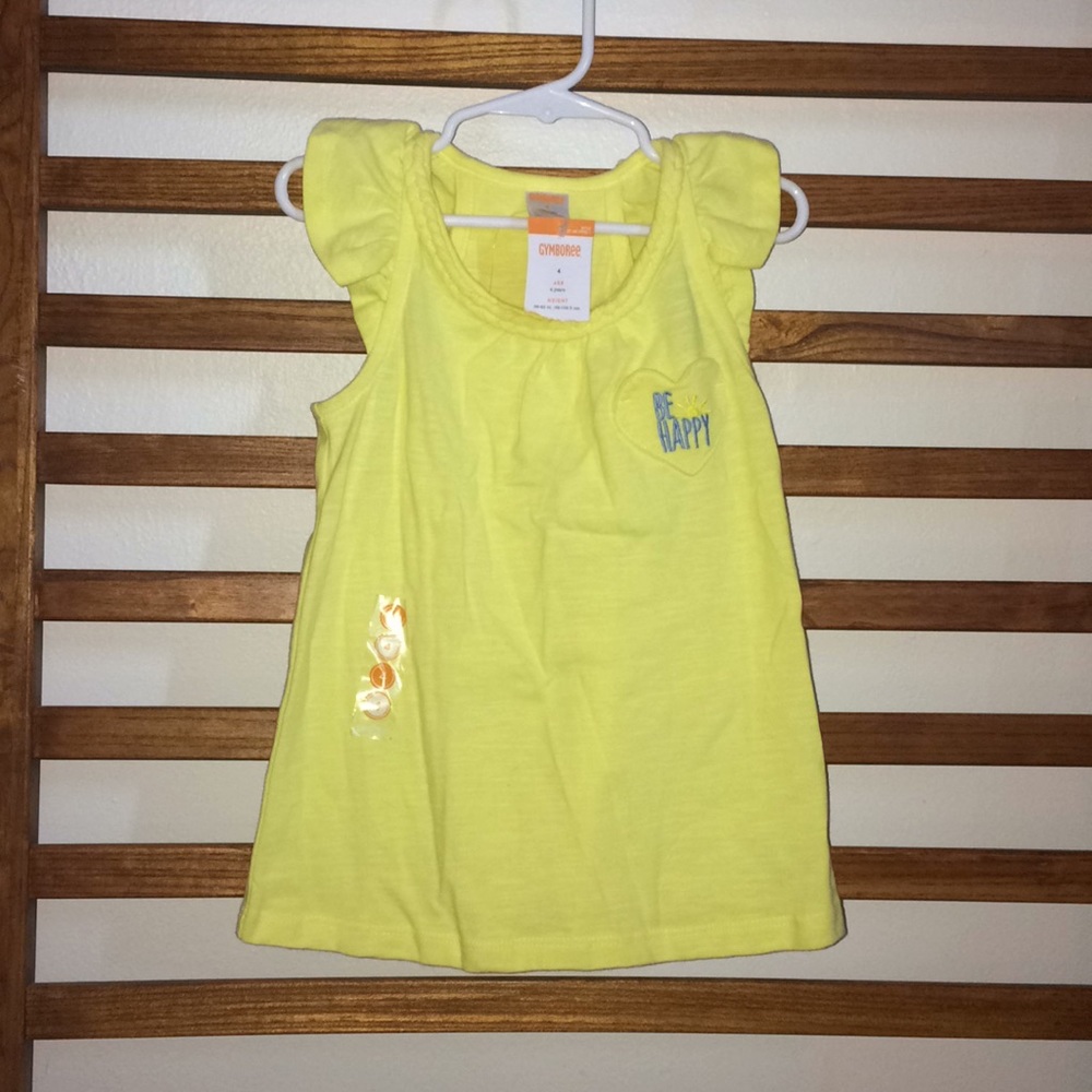 Girls Gymboree Yellow Cotton Summer Tank 4 NWT